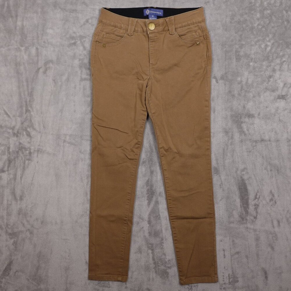 Democracy jeans Ab Solution mid rise skinny ankle women's 2 tan‎